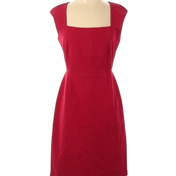 cupcakes & cashmere Dresses & Skirts - Cupcakes and cashmere NWT Angie square neck cherry red midi dress size 2